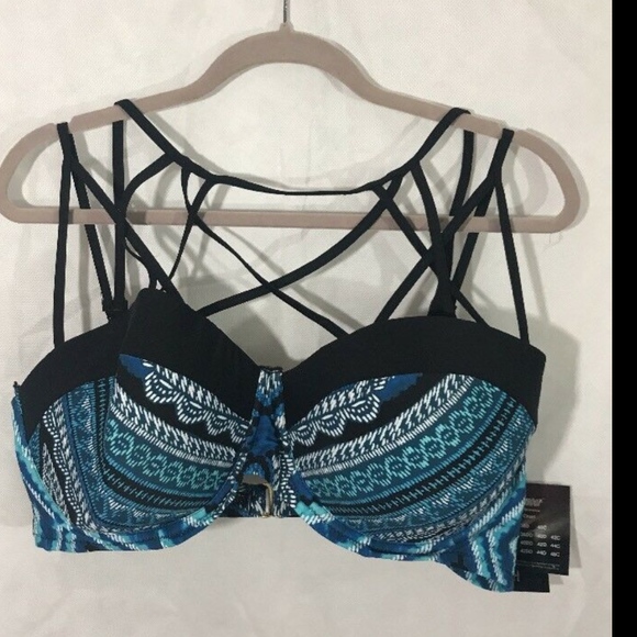 NWT Paramour Strappy Printed Bralettte Bikini Top [SZ 3X‎ ] - Picture 2 of 10
